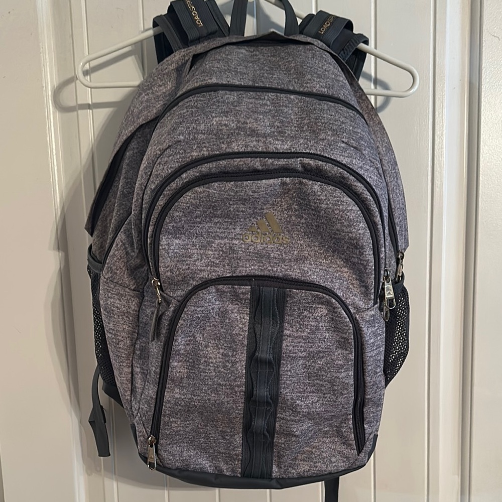 Adidas Gray Backpack with Durable Canvas Material